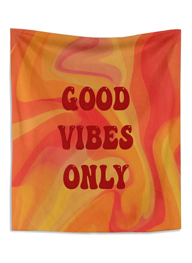 Knibeo Abstract Groovy Hippie Tapestry, Retro 70s 80s Home Decor Aesthetic, 50x60 Inch Preppy Tapestries Wall Hangings, Hippie Wall Decor, Orange Living Room Decor, Trendy Room Decor - Image 1